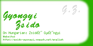 gyongyi zsido business card